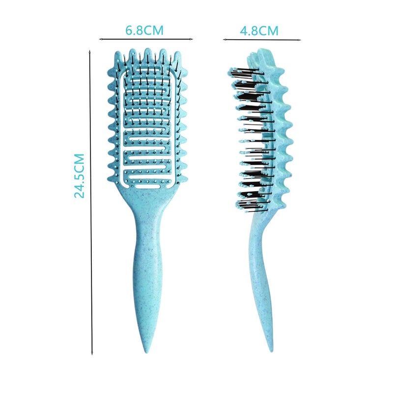 Yingbtr Curl Defining Brush,2024 Curly Hair Brush,Vented Hair Brush for Detangling, Shaping and Defining Curls For Women and Men Less Pulling (Blue) - Image 3